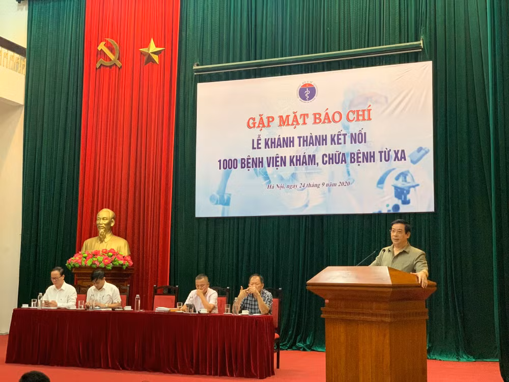 PGS, TS Lương Ngọc Khuê, Cục trưởng Cục Quản lý Khám, chữa bệnh cung cấp thông tin cho báo chí.