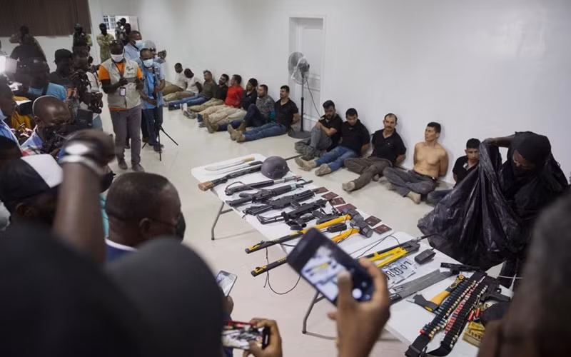 Một số nghi phạm trong vụ ám sát Tổng thống Haiti. (Ảnh: AP)