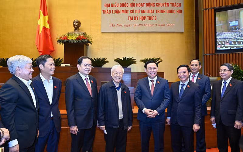 Tổng Bí thư Nguyễn Phú Trọng dự hội nghị đại biểu Quốc hội chuyên trách -0