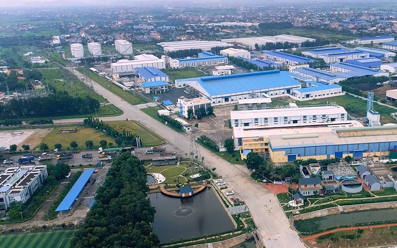 Khu công nghiệp sinh thái Nam Cầu Kiền, Thủy Nguyên, Hải Phòng (Ảnh: PHẠM HỒNG ĐIỆP).