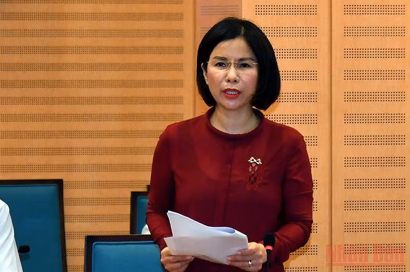 Giám đốc Sở Y tế Hà Nội Trần Thị Nhị Hà. (Ảnh: DUY LINH)