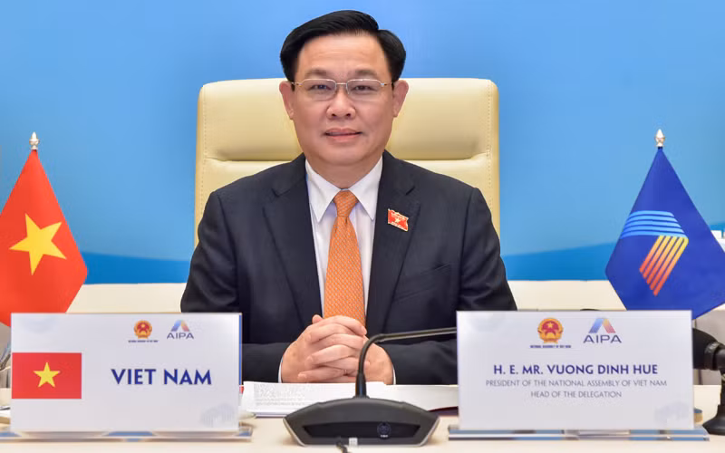 Chủ tịch Quốc hội Vương Đình Huệ. (Ảnh: Duy Linh)