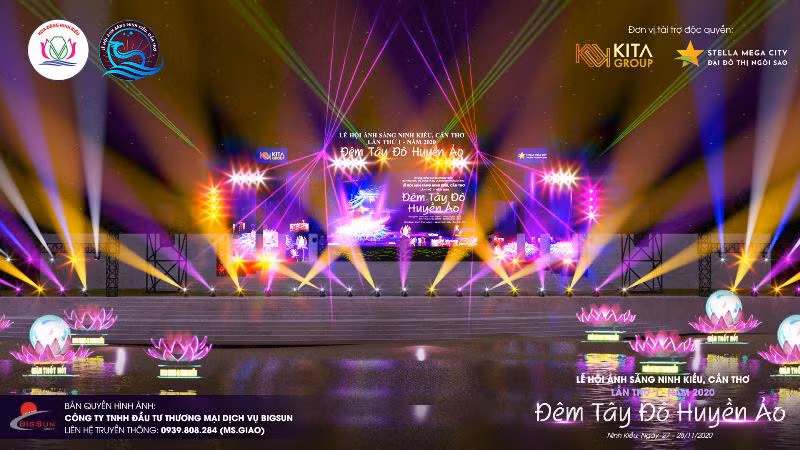 Mô hình Lễ hội ánh sáng lần đầu tiên tổ chức tại ĐBSCL. (Ảnh: Ban tổ chức cung cấp) 