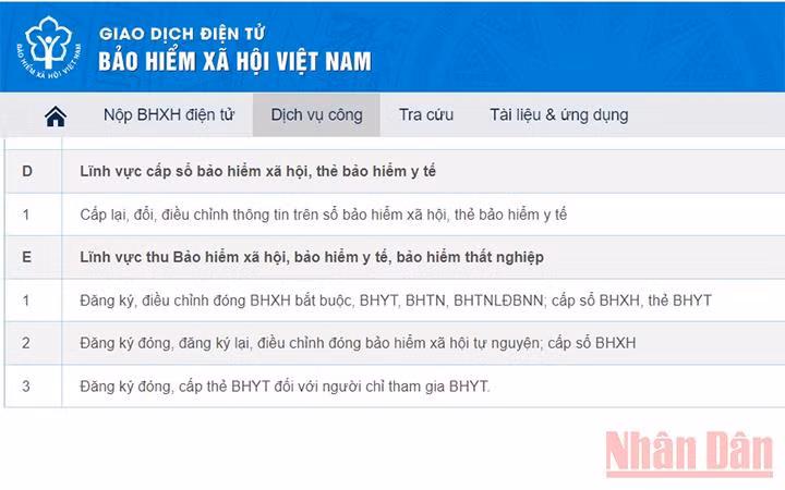 Người lao động có thể tra thông tin trên Cổng Dịch vụ công Bảo hiểm xã hội Việt Nam.