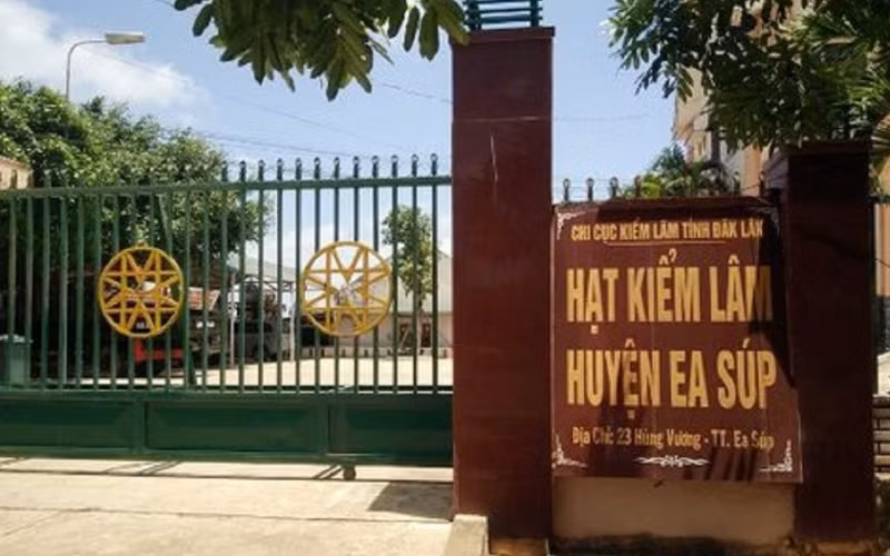 Trụ sở Hạt Kiểm lâm huyện Ea Súp, nơi đồng chí Hoàng Danh Văn công tác.