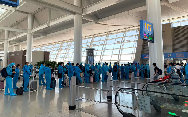 310 công dân Việt Nam từ Hàn Quốc đã về nước an toàn (Ảnh: MOFA)