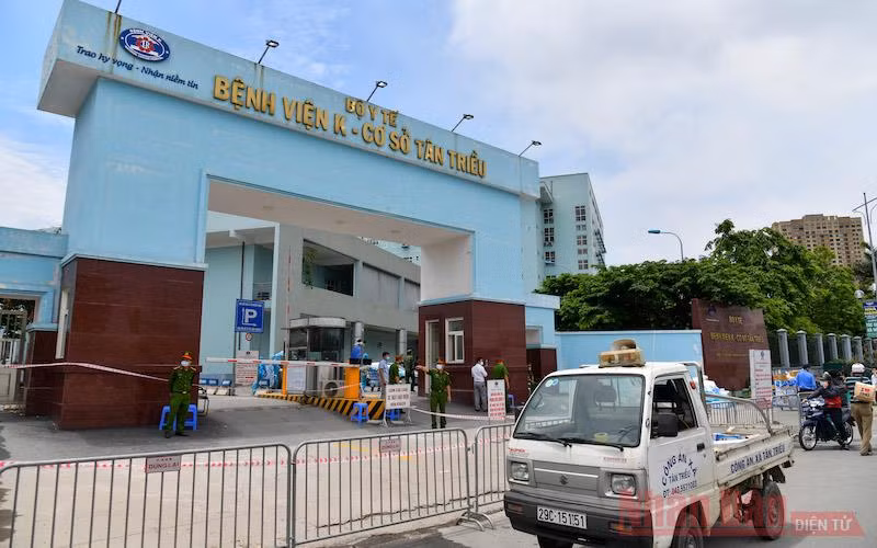Khu cách ly y tế Bệnh viện K Tân Triều. (Ảnh: DUY LINH)