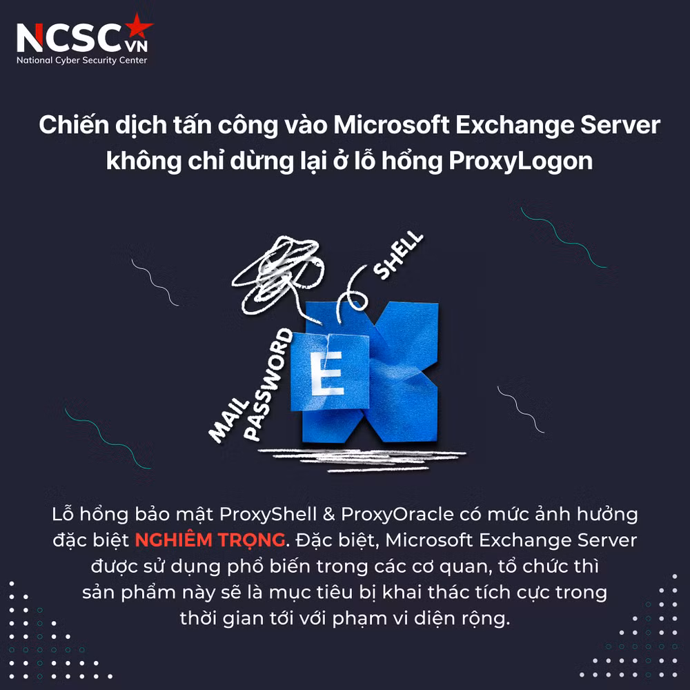 Cảnh báo của NCSC về 2 lỗ hổng bảo mật mới trên Microsoft Exchange Server.