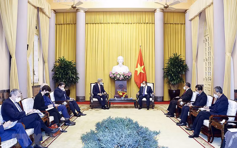 Toàn cảnh buổi tiếp. (Ảnh: TTXVN) 