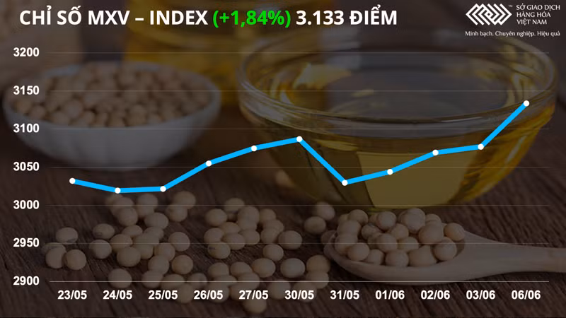 Nhiều mặt hàng quan trọng tăng vọt, chỉ số hàng hoá MXV-Index tăng lên mức cao nhất kể từ giữa tháng 3 -0
