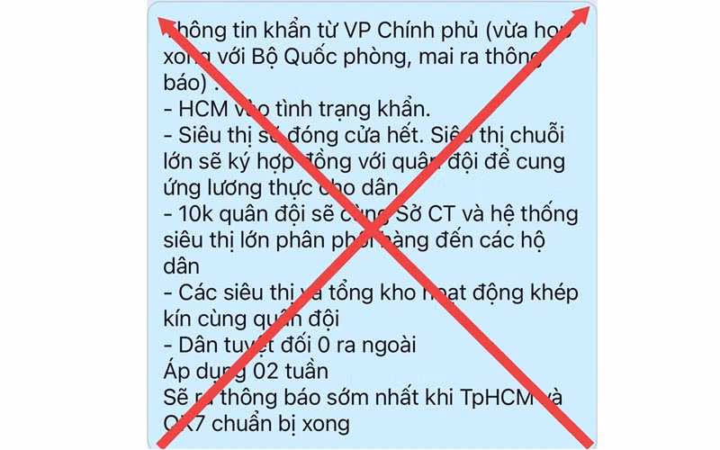 Những thông tin được đăng tải trên mạng xã hội là bịa đặt.
