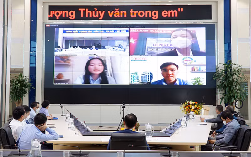 Phát động cuộc thi tại điểm cầu Hà Nội (Ảnh: http://kttvqg.gov.vn).