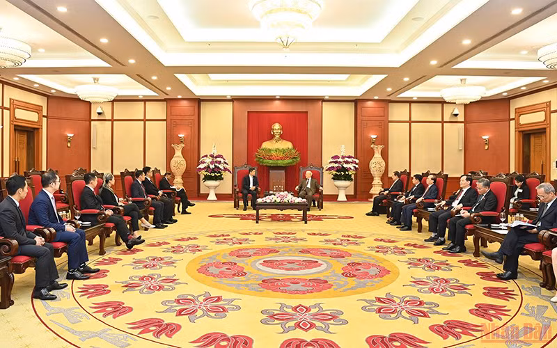 Tổng Bí thư đánh giá cao thành tựu hợp tác Việt Nam-Singapore -0