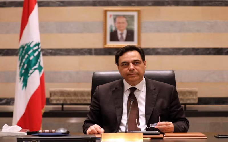 Thủ tướng Diab tại trụ sở của Chính phủ Lebanon ở Beirut, ngày 10-8. (Ảnh: Reuters)
