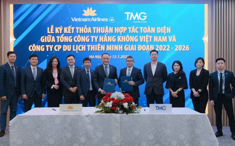 Hợp tác phát triển hàng không và du lịch. (Ảnh: Vietnam Airlines cung cấp)
