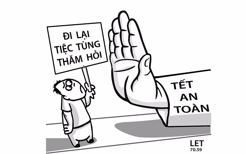 Tuyên truyền đón Tết an toàn.