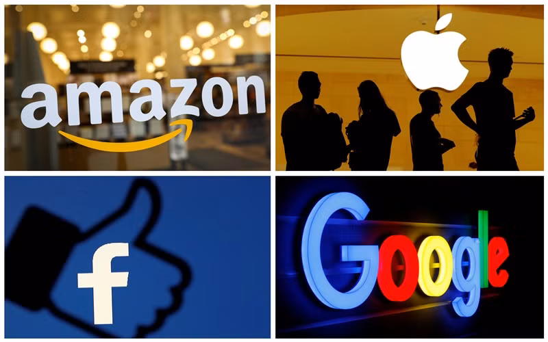 Logo của một số Big Tech (công ty công nghệ thông tin hàng đầu). (Ảnh: Reuters)