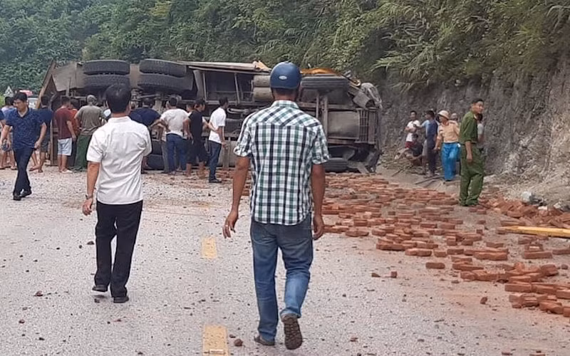 Hiện trường vụ tai nạn.