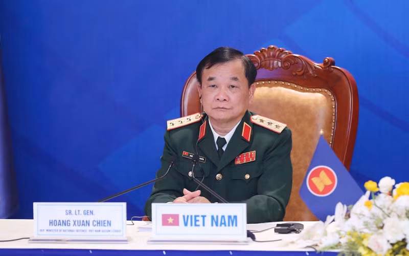 Thượng tướng Hoàng Xuân Chiến, Thứ trưởng Quốc phòng tham dự cuộc gặp không chính thức Bộ trưởng Quốc phòng ASEAN - Australia. (Ảnh: Trọng Đức)