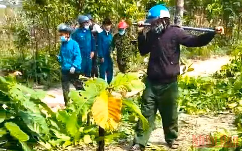 Hiện trường vụ hành hung nhân viên bảo vệ rừng.