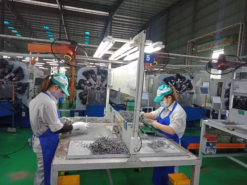 Công ty xích líp Đông Anh thực hiện nghiêm quy tắc phòng, chống dịch.
