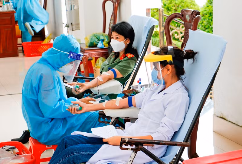 Công an TP Cần Thơ hiến máu tình nguyện
