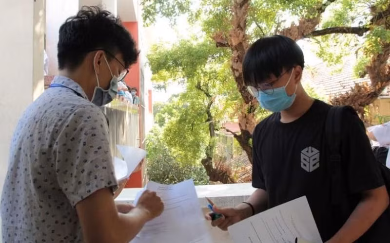 Thí sinh dự thi đánh giá năng lực đợt 1 tại TP Hồ Chí Minh. (Ảnh: Phan Yên)