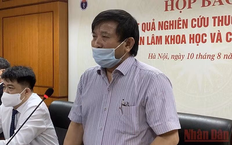 Viện Hàn lâm Khoa học và Công nghệ Việt Nam thông tin về sản phẩm thuốc thử nghiệm Vipder Vir -0