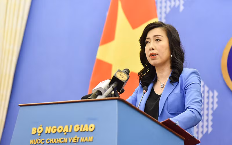 Người phát ngôn Bộ Ngoại giao Lê Thị Thu Hằng. (Ảnh: Bộ Ngoại giao)