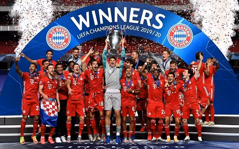 Bayern Munich trở thành đội đầu tiên trong lịch sử Champions League lên ngôi vô địch sau khi toàn thắng cả mùa giải. (Ảnh: FC Bayern Munich)