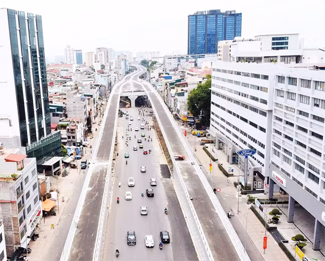 Diện mạo tuyến đường vành đai 2 trên cao Ngã Tư Sở - Ngã Tư Vọng -1