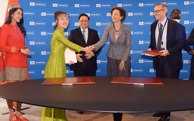 UNESCO và Tập đoàn SOVICO hợp tác xây dựng các thành phố sáng tạo và phát triển du lịch bền vững, thúc đẩy giáo dục -0