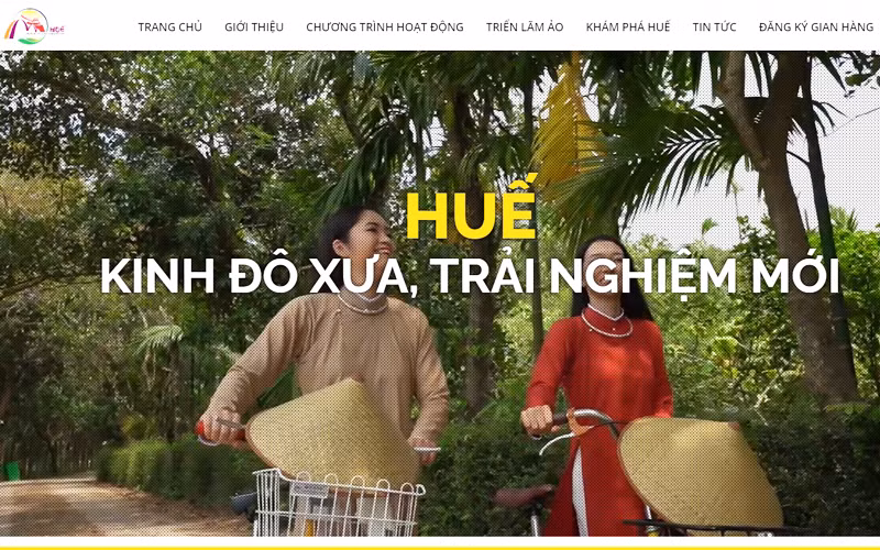 Triển lãm không gian ảo quảng bá du lịch Thừa Thiên Huế. (Ảnh chụp màn hình)