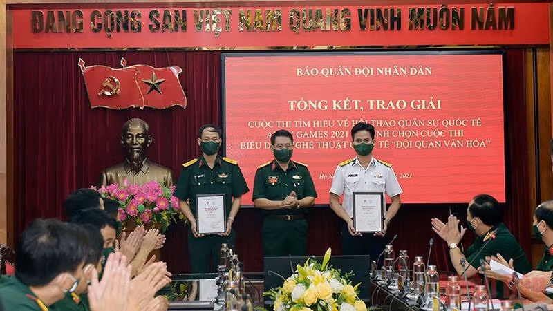 Trao giải cuộc thi tìm hiểu về Army Games và bình chọn trực tuyến cho Đội quân văn hóa tại Army Games 2021 -0