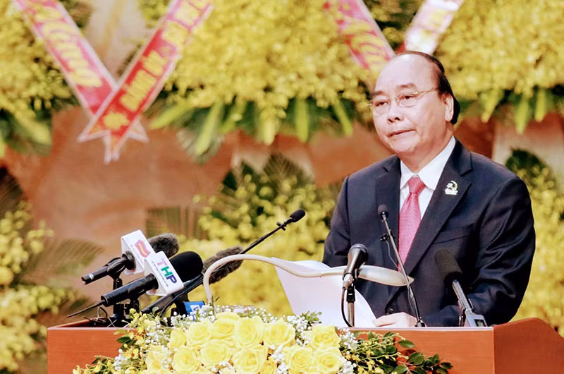Thủ tướng Nguyễn Xuân Phúc phát biểu chỉ đạo Đại hội.