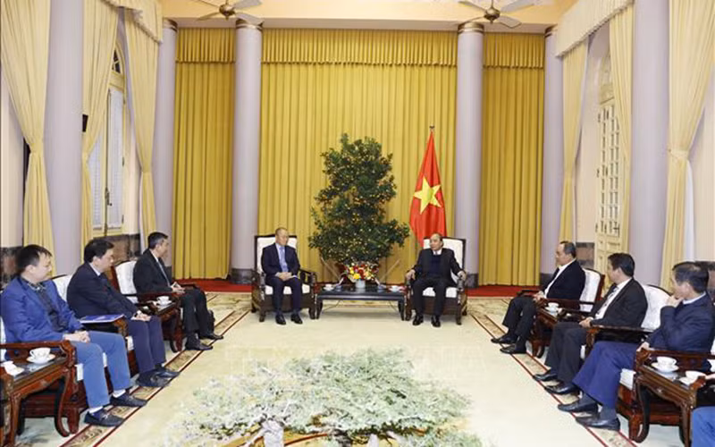 Quang cảnh buổi tiếp. (Ảnh: TTXVN)