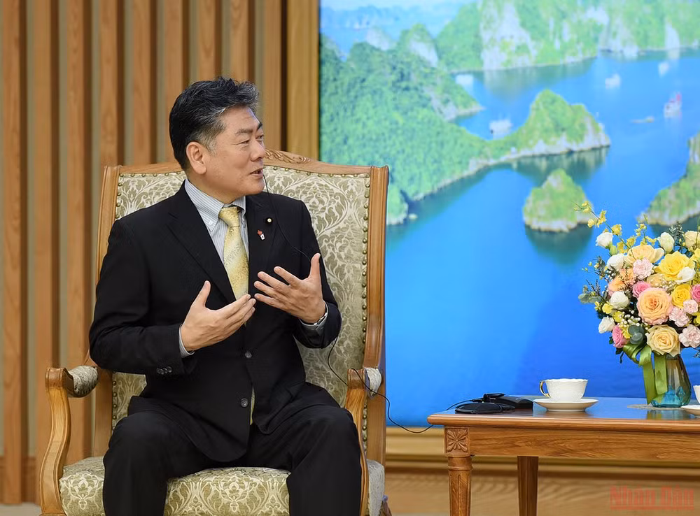 Thủ tướng Phạm Minh Chính tiếp Bộ trưởng Tư pháp Nhật Bản Furukawa Yoshihisa -1