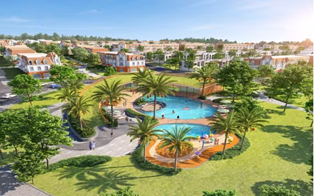 Phân khu Ocean Residence với các sản phẩm nhà phố biển, tích hợp mô hình semi - compound trong lòng siêu đô thị biển.