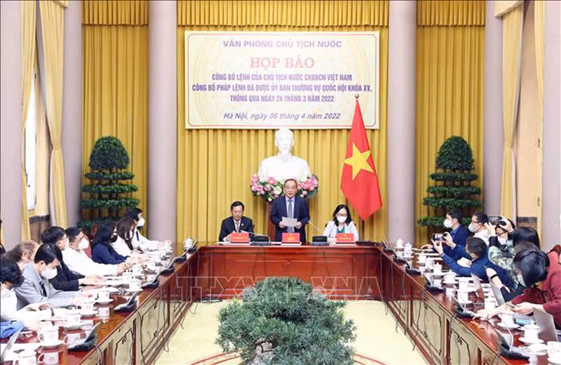 Quang cảnh buổi họp báo. (Ảnh: TTXVN)