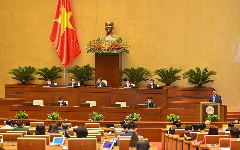 Một phiên họp tại Kỳ họp thứ hai, Quốc hội khóa XV. (Ảnh: BND)