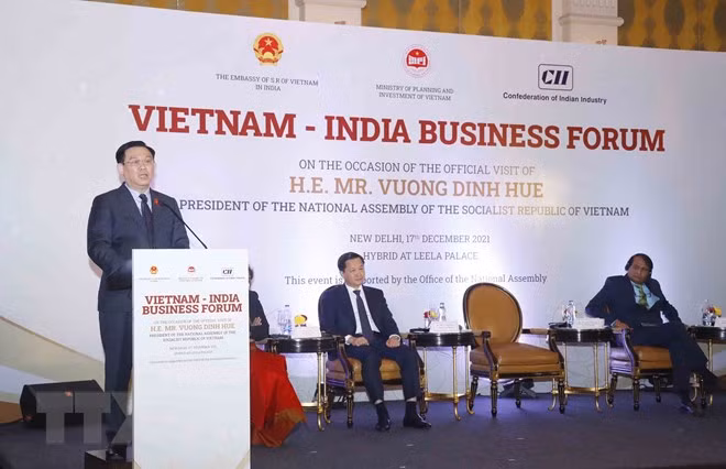 Chủ tịch Quốc hội Vương Đình Huệ dự Diễn đàn doanh nghiệp Việt Nam - Ấn Độ -0