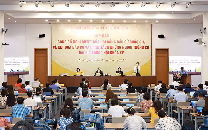 Toàn cảnh buổi họp báo. (Ảnh: Duy Linh)