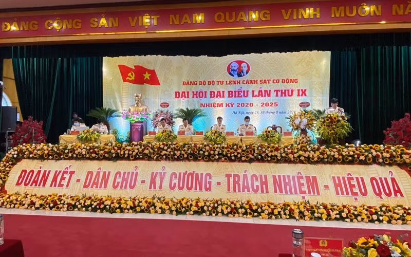Đại hội đại biểu Đảng bộ Bộ Tư lệnh Cảnh sát cơ động diễn ra trong ngày 30-8.