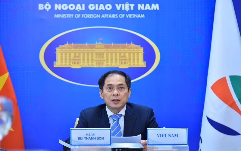 Bộ trưởng Ngoại giao Bùi Thanh Sơn. (Ảnh: Báo Thế giới và Việt Nam)