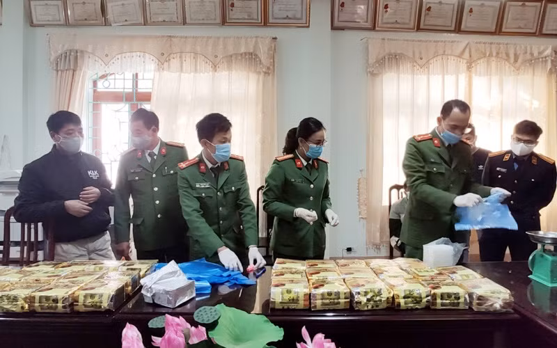 Tang vật của vụ án tại cơ quan điều tra.