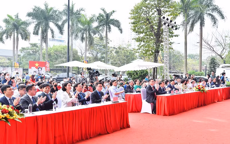 Các đại biểu tại lễ bế mạc Hội báo toàn quốc 2022.