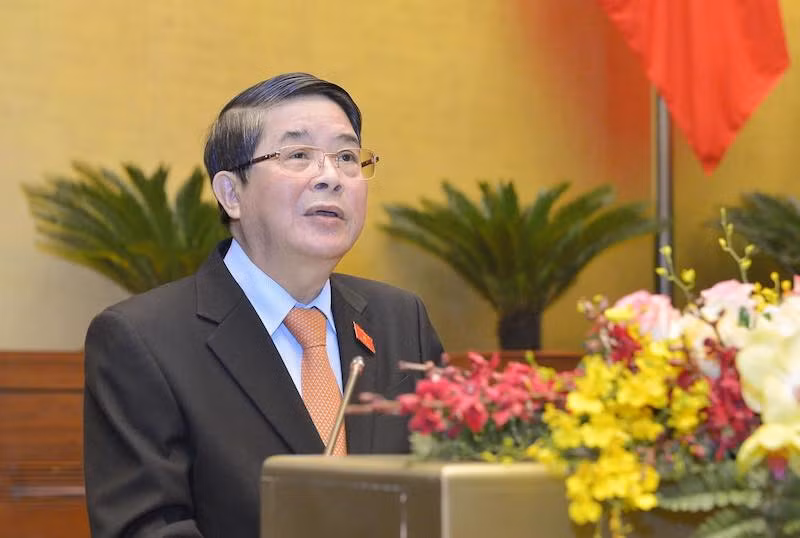 Chủ nhiệm Ủy ban Tài chính, Ngân sách của Quốc hội Nguyễn Đức Hải tại Kỳ họp thứ 11, quốc hội khoá XIV, sáng 25-3