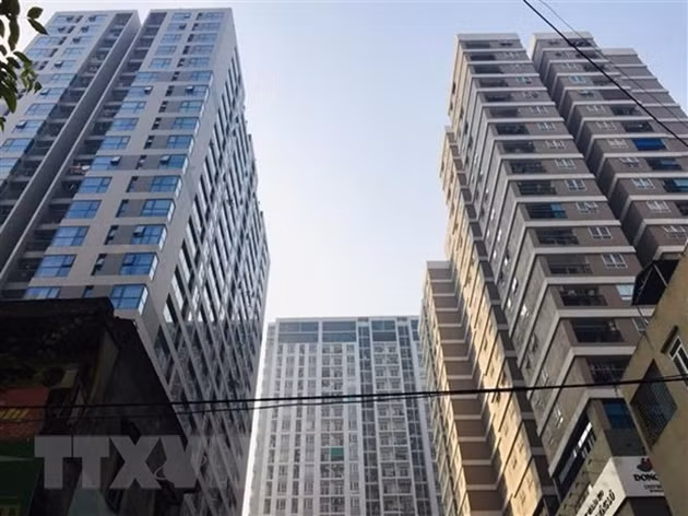 Các chung cư cao tầng Hà Nội vừa bị rung lắc do động đất ở Mộc Châu, Sơn La. Ảnh minh họa của TTXVN.
