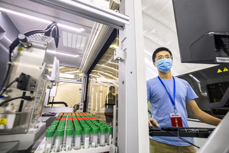 Nam Kinh dựng khu xét nghiệm axit nucleic 2 triệu mẫu/ ngày -0