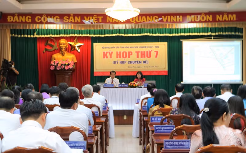 Quang cảnh kỳ họp chuyên đề Hội đồng nhân dân tỉnh Đồng Nai.